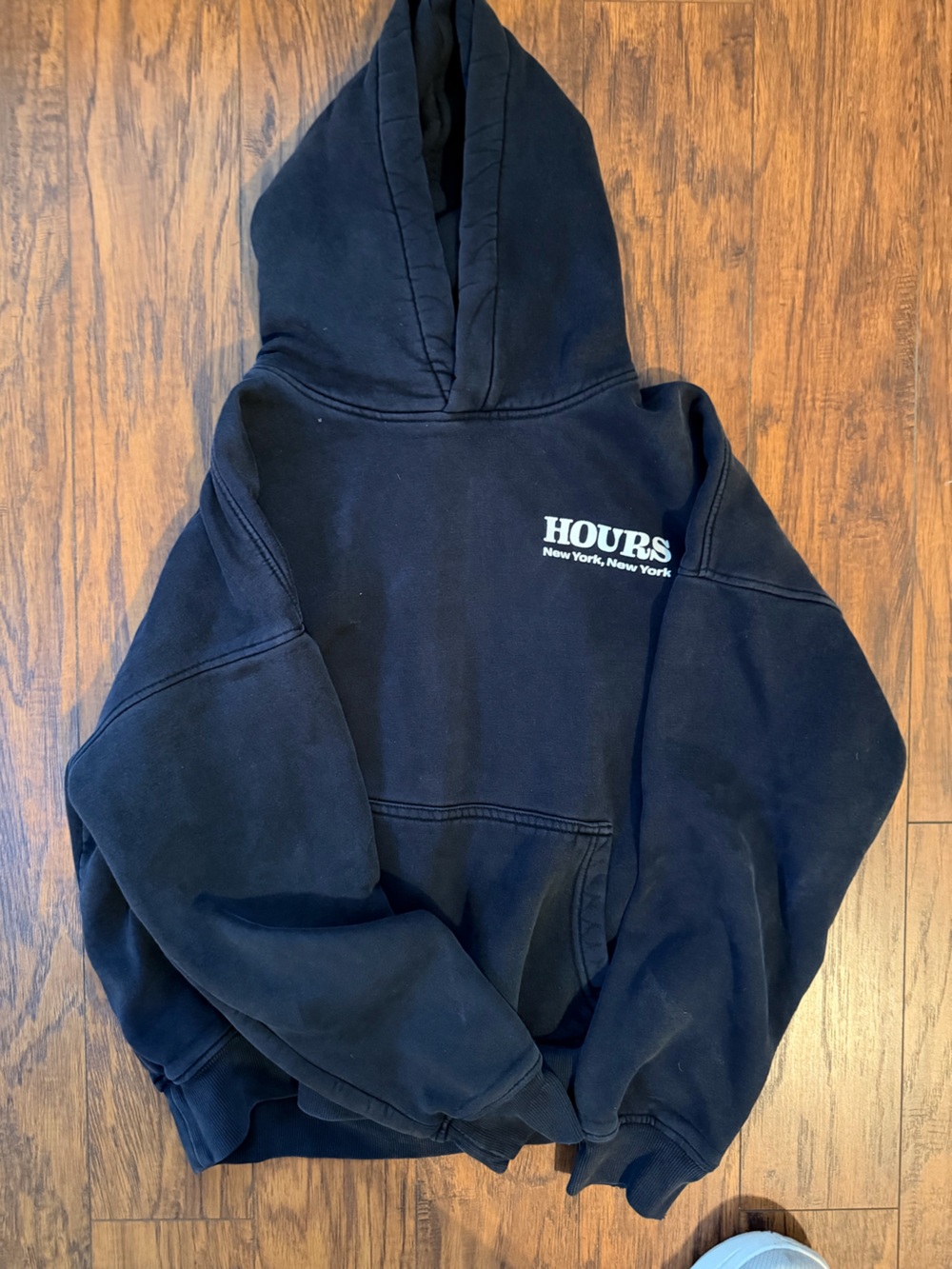 Hours | the world is yours | Black Hoodie with White Logo